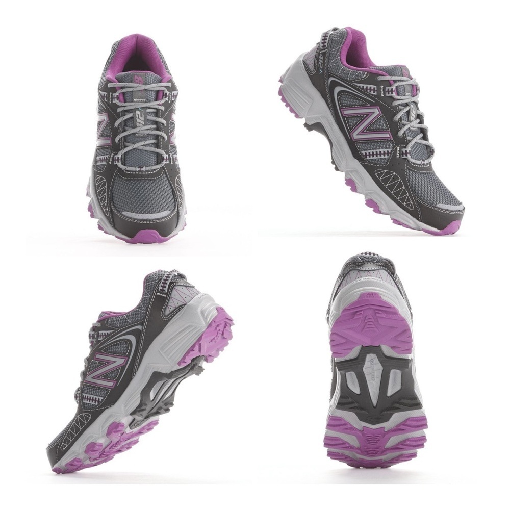 New Balance 412 Women's Gray and Purple Trail Running Shoes with XLT Footbed